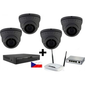 Fotografie Zoneway 4x dome NC960 + NVR 2104 + router + POE switch  recenzía