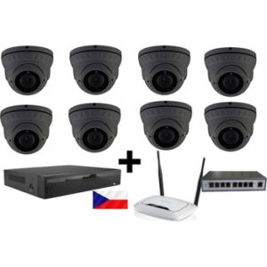 Fotografie Zoneway 8x dome NC960 + NVR 2104 + router + POE switch  recenzía