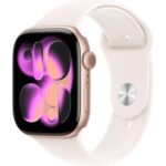 Apple Watch Series 11 (42mm) Růžově zlatý hliník se světle ruměným sportovním řemínkem M/L MEU44MP/A recenze