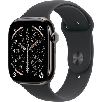 Obrázok Apple Watch Series 11 Cellular (42mm) Břidlicově šedý titan s černým sportovním řemínkem S/M MF8R4MP/A hodnotenie