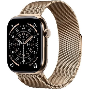 Apple Watch Series 11 Cellular (42mm) Zlatý titan se zlatým milánským tahem MF8Y4MP/A recenze
