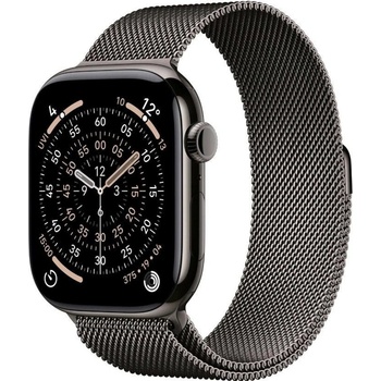 Apple Watch Series 11 Cellular (46mm) Břidlicově šedý titan s břidlicově šedým milánským tahem M/L MFD44MP/A recenze