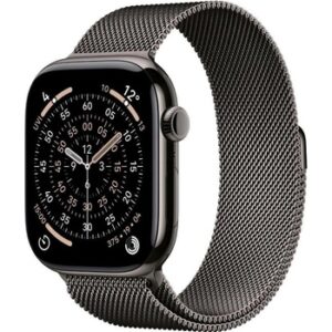 Fotografie Apple Watch Series 11 Cellular (46mm) Břidlicově šedý titan s břidlicově šedým milánským tahem S/M MFD34MP/A  recenzía