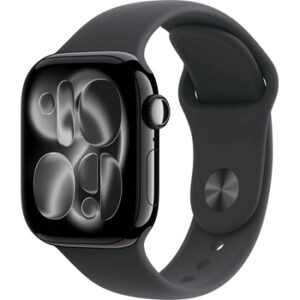 Fotografie Apple Watch Series 11 GPS + Cellular 42mm Jet Black Aluminium Case with Black Sport Band S/M MF834WF/A  recenzía