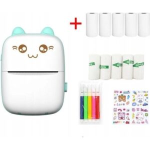 Fotografie DRUKUŚ MINI TERMOTISKÁRNA KOČKA + 10 KS ROLEK recenzía