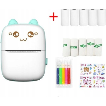Obrázok DRUKUŚ MINI TERMOTISKÁRNA KOČKA + 10 KS ROLEK hodnotenie