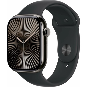 Apple Watch Series 10 42mm Cellular Slate Titanium Case with Black Sport Band – S/M MWXG3QH/A recenze
