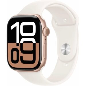 Fotografie Apple Watch Series 10 46mm Cellular Rose Gold Aluminium Case with Light Blush Sport Band – M/L MWY73QH/A recenzía
