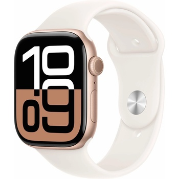 Apple Watch Series 10 46mm Cellular Rose Gold Aluminium Case with Light Blush Sport Band – M/L MWY73QH/A recenze
