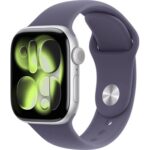 Apple Watch Series 11 GPS + Cellular 42mm Silver Aluminium Case with Purple Fog Sport Band – S/M MF8H4WF/A recenze