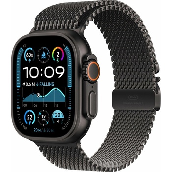 Apple Watch Ultra 2 49mm Black Titanium Case with Black Titanium Milanese Loop – L MX5V3CM/A recenze
