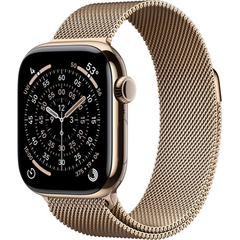 Apple Watch Series 11 GPS + Cellular 42mm Gold Titanium Case with Gold Milanese Loop MF8Y4WF/A recenze