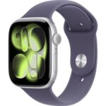 Apple Watch Series 11 GPS + Cellular 46mm Silver Aluminium Case with Purple Fog Sport Band – S/M MFCP4WF/A recenze