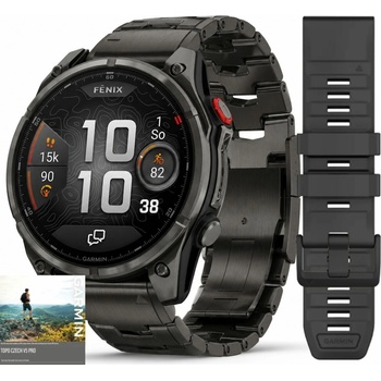 Obrázok Garmin Fēnix® 8 Pro Premium Bundle, 51 mm, AMOLED Sapphire, Carbon grey DLC titanium pásek + silikonový řemínek Black/Pebble Grey 010-03199-40 SET hodnotenie