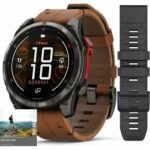 Garmin Fēnix® 8 Pro – Premium Bundle, 51 mm, MicroLED Sapphire, Carbon grey DLC titanium s hnědým koženým páskem a silikonovým řemínkem Black/Grey 010-03380-01 SET recenze